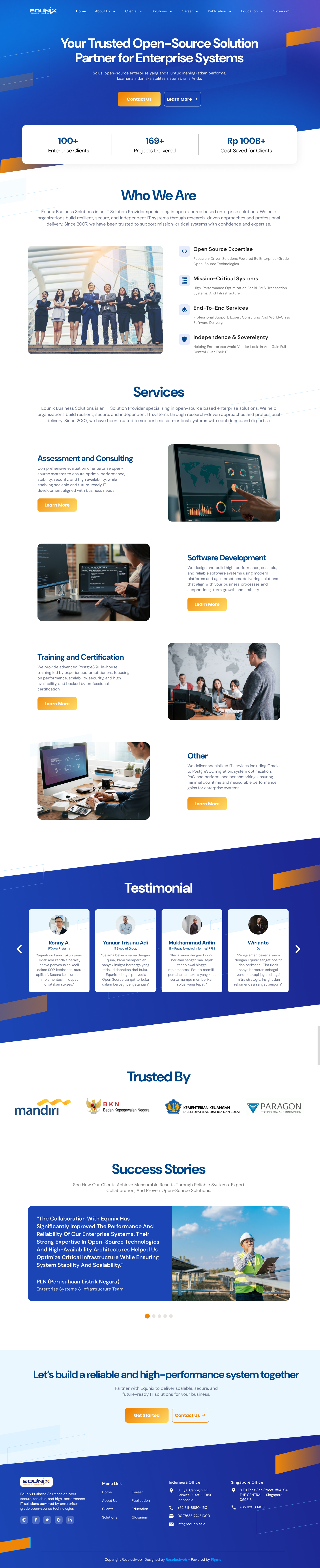 Equnix website mockup 1