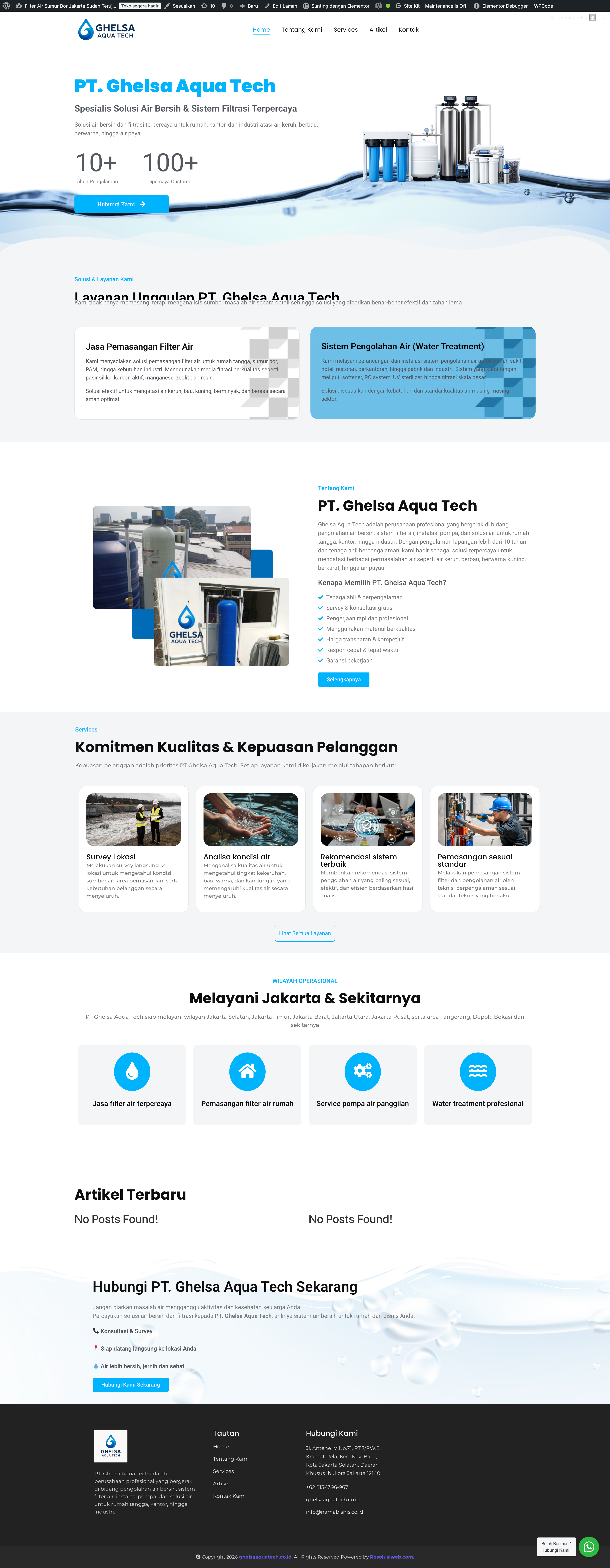 Ghelsa Aqua Tech website mockup 1