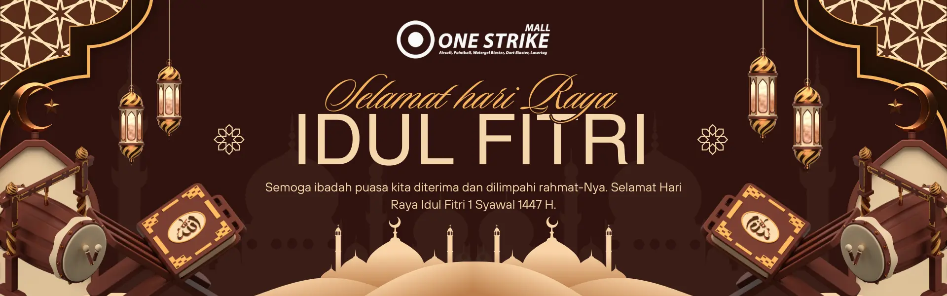 One Strike Mall Idul Fitri greeting banner