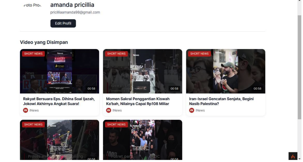 Interaction continues after the video finishes. supporting interface